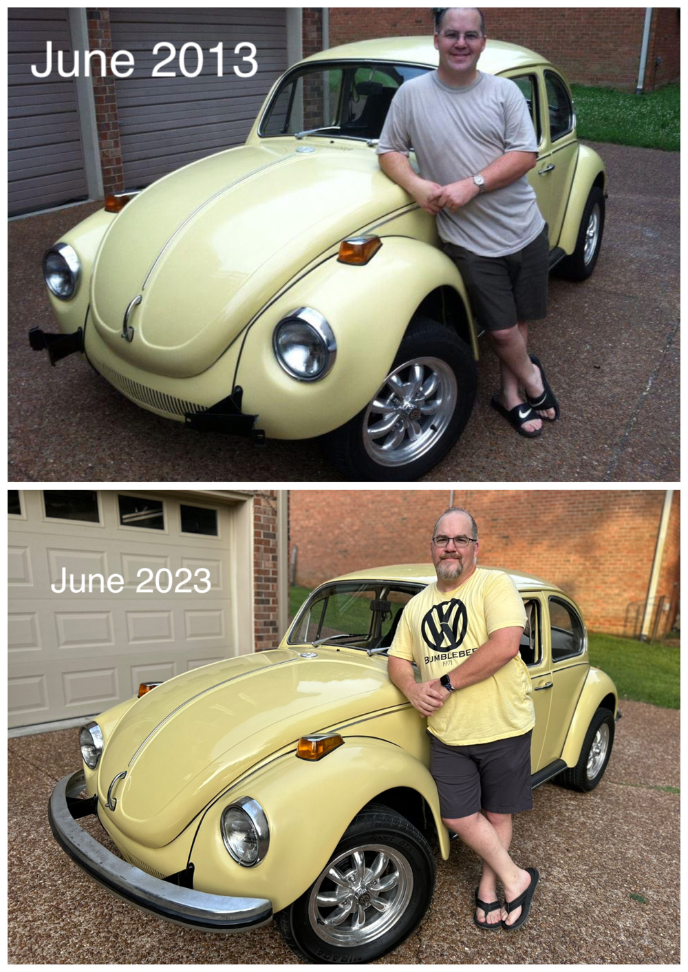 Then and now VW pic with the owner