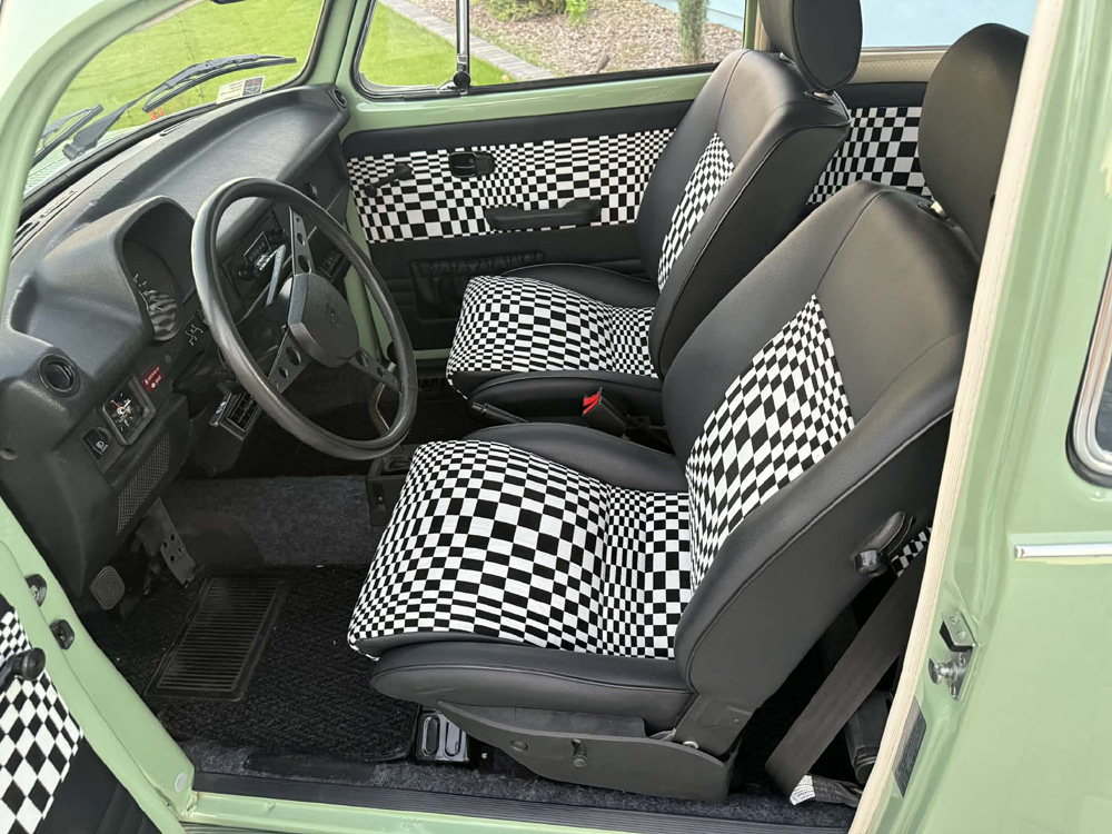 Super Beetle Interior is total checkerboard