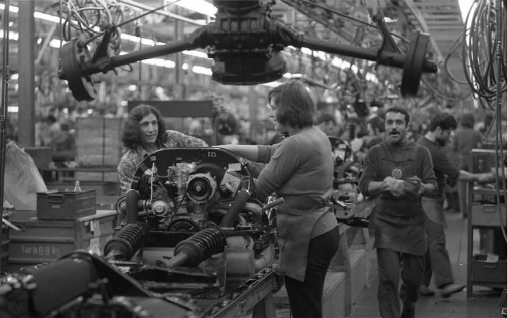 Super Beetle production line