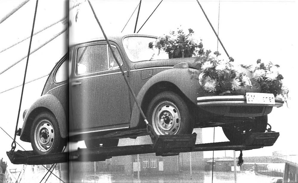 The two millionth Beetle on a ship