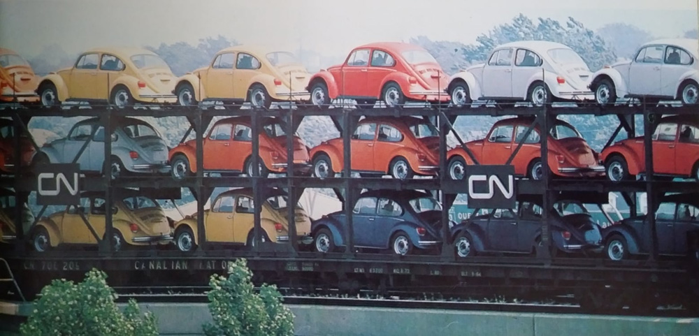 VW Beetles in transit