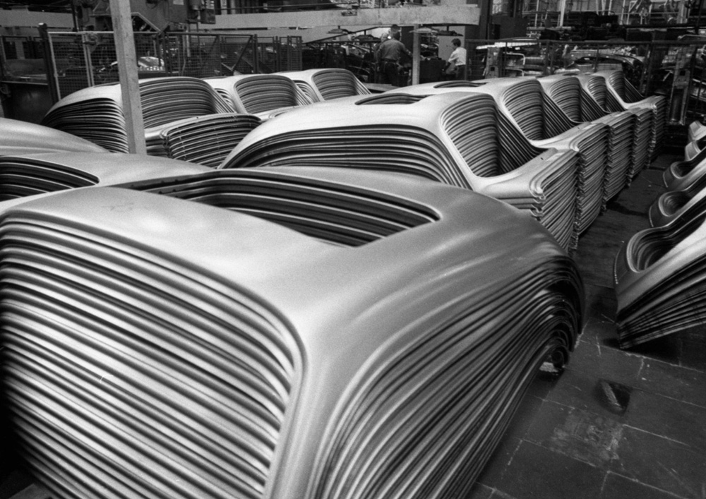 Super Beetle roof panels in storage