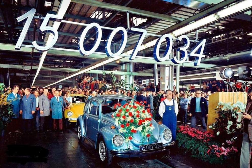 The 15,007,034th Beetle rolled off the line